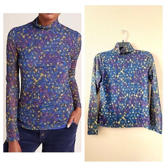 Anthropologie Tops - Anthropologie Gauzy Lined Turtleneck Top